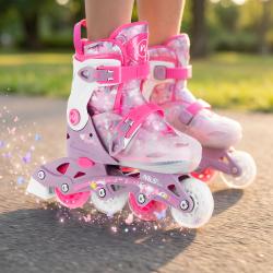 Nils NJ1025 FLIPZY růžové dětské kolečkové brusle