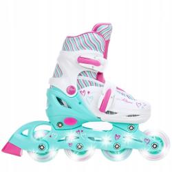 Raven Loret White dětské inline brusle - svítící kola LED