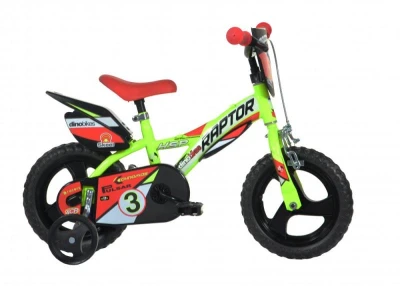 Dino 612L-RP Raptor 12 neon yellow dětské kolo