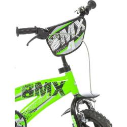 Dino BMX 125XL černo-zelené 12 dětské kolo