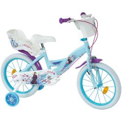 Huffy Frozen - Ľadové kráľovstvo 16 modré detské kolo + reflexná sada