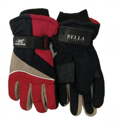 Dětské zimní rukavice Bella Accessori 9009-3 červená Dětské zimní rukavice Bella Accessori 9009-3 červená