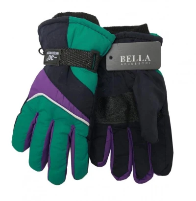 Dětské zimní rukavice Bella Accessori 9011S-4 zelená Dětské zimní rukavice Bella Accessori 9011S-4 zelená