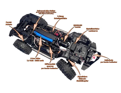DF Models DF-04S PRO BL vínová metalická 1:10 brushless RC crawler
