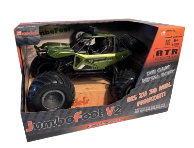 DF models DF JUMBO FOOT V2 Off Road 1:10 RTR, zelená, LED světla, zvuky