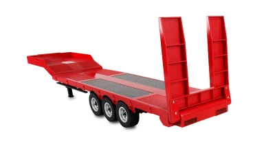 DF models červený třínápravový podvalníkový návěs pro modely Scania v měřítku 1:18