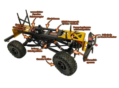 DF models RC auto DF-4J Crawler 2023 Edition 1:10 XXL Černý + sleva 600,- na příslušenství