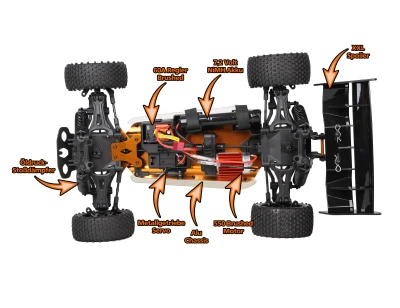 DF models RC buggy SpeedSlugger 1:10 RTR ALU podvozek, omezení výkonu pro děti