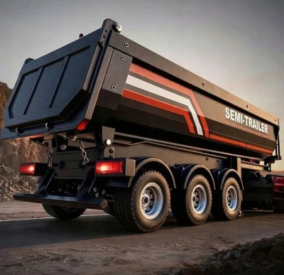 DF models Sklápěcí návěs, třínápravový, pro modely Scania v měřítku 1:18 s LED osvětlením