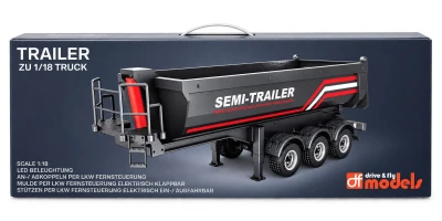 DF models Sklápěcí návěs, třínápravový, pro modely Scania v měřítku 1:18 s LED osvětlením