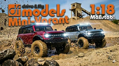 DF models Varant Crawler 4WD 1:18 RTR, portály, 2st. převodovka, LED, šedá metalíza