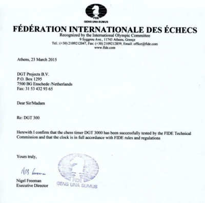 DGT 3000 červeno-bílé profesionální šachové hodiny