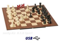 DGT Elektronické šachy DGT Smart Board na USB s plastovými figurami (AKČNÍ CENA)