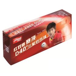 DHS Dual D40+ míčky na stolní tenis 3 hvězdy bílá