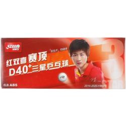 DHS Dual D40+ míčky na stolní tenis 3 hvězdy bílá