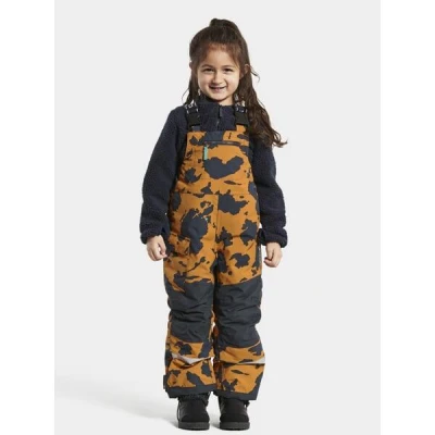 Didriksons Polarbjornen print 503831 dětské kalhoty POUZE 80 - žlutohnědá (VÝPRODEJ)