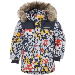 Didriksons Polarbjornen print detská bunda - sivá
