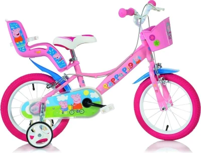 Dino 164R-PGS - PEPPA PIG 16 dětské kolo + reflexní sada