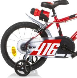 Dino 16 416US-06 - červené dětské kolo
