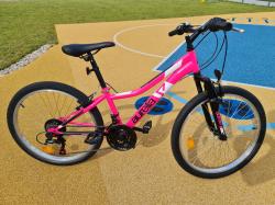 Dino Aurelia 24 růžové juniorské sportovní kolo + reflexní sada