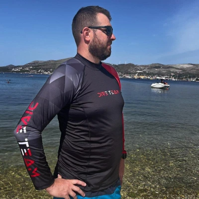 Dive Team Pánské lycrové triko MAN, dlouhý rukáv
