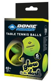 Donic Glowin The Dark - 6 Ks loptičky