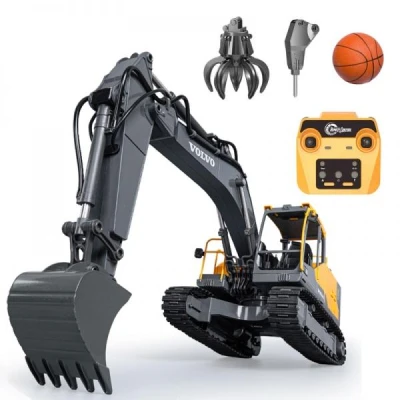 Double E RC bagr Volvo EC160E žlutý dálkově ovládaný model 1:16