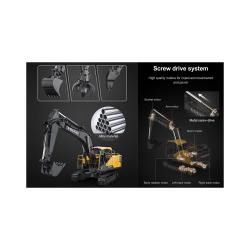 DoubleE RC bagr VOLVO EC160E 1:16 17 kanálů LED zvuky RTR sada app na programování + sleva 400,- na příslušenství