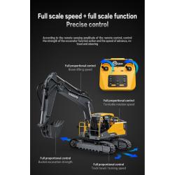 DoubleE RC bagr VOLVO EC160E 1:16 17 kanálů LED zvuky RTR sada app na programování + sleva 400,- na příslušenství