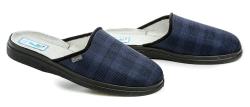 Dr. Orto - Befado Dr. Orto 132M015 modré káro pánské zdravotní pantofle