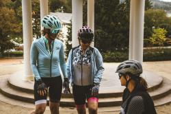 Force CHARM LADY sv.modrý dámsky cyklodres - dl. rukáv