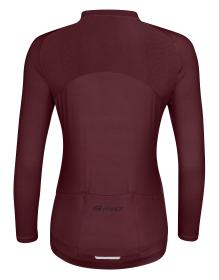 Force CHARM bordový dámsky cyklodres - dlhý rukáv