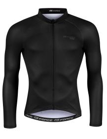 Force PURE čierny pánsky cyklistický dres - dlhý rukáv