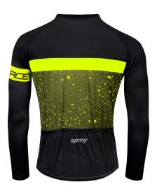 Force SPRAY army-fluo pánsky cyklistický dres - dlhý rukáv