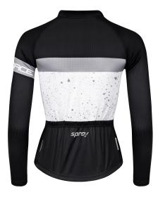 Force SPRAY LADY bielo-čierny dámsky cyklodres - dl. rukáv