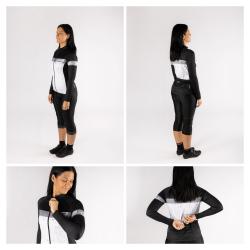 Force SPRAY LADY bielo-čierny dámsky cyklodres - dl. rukáv