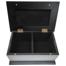 Drevené šachy.sk Box na šachy kombinácia dvoch farieb dreva