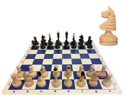 Drevene sachy.cz Česká klubovka Original komplet s nemačkavou šachovnicí a sáčkem