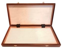 Drevené šachy.cz Česká klubovka Original s drevenou intarzovanou šachovnicou