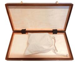 Drevené šachy.cz Česká klubovka Original s drevenou intarzovanou šachovnicou