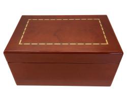 Dřevěné šachy.cz Dřevěný box na figurky DeLuxe intarzovaný ve vysokém lesku