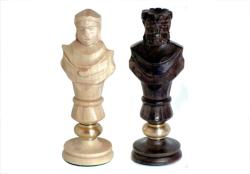 Drevene sachy.cz Figurky Royal Maxi vyvážené mosazí hnědé (AKČNÍ CENA)