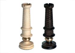 Drevene sachy.cz Figurky Royal Maxi vyvážené mosazí hnědé (AKČNÍ CENA)