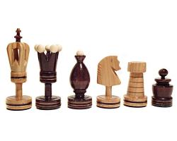 Drevene sachy.cz Figurky vykládané mědí velké