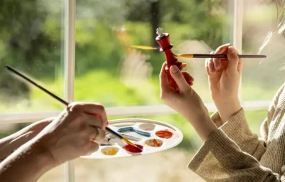 Kreativní sada č. 5 přírodní dřevěná šachová souprava na vlastní malování