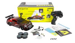 Drift Sport RC Car GTR 4WD 1:16 RTR s kouřem a LED osvětlením červené