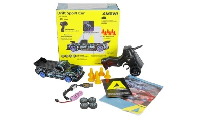 Amewi Mini-Breaker 4WD 1:24 RTR modré RC driftovací auto