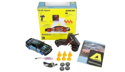 Amewi Drift Sport Muscle Car modré 4WD 1:24 RTR RC driftovací auto