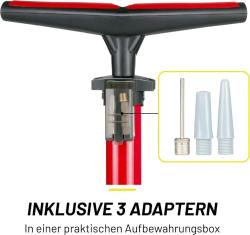 Dunlop Podlahová pumpa na kolo i míče červená 180 PSI