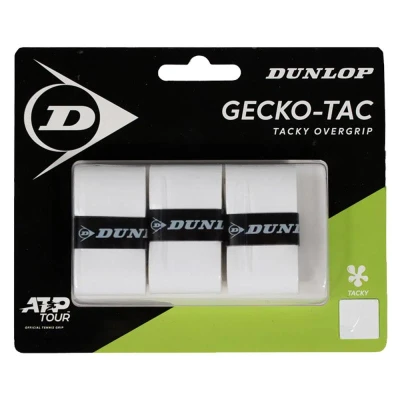 Tenis omotávka DUNLOP GECKO-TACK OverGrip 0,5 mm bílá Tenis omotávka DUNLOP GECKO-TACK OverGrip 0,5 mm bílá